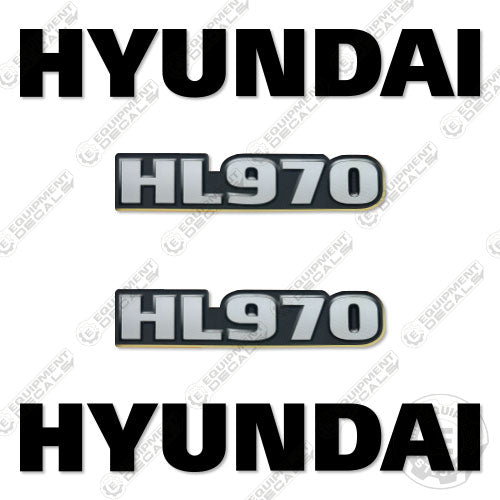 Fits Hyundai HL970 Decal Kit Wheel Loader 970, decal kit, hl-970, hl970