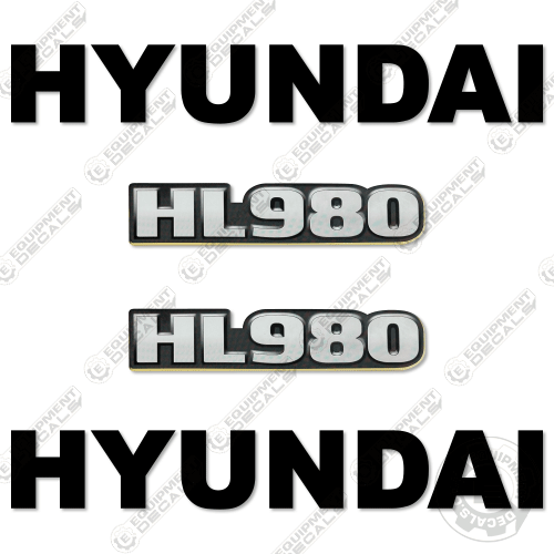 Fits Hyundai HL980 Decal Kit Wheel Loader 980, decal kit, hl-980, hl980