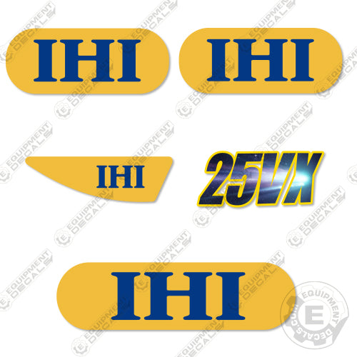 Fits IHI 25VX-3 Decal Kit Mini Excavator 25, 25vx, 25vx-3, equipment decals, equipmentdecals, excavator, ihi, mini excavator