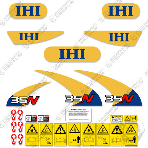 Fits IHI 35N Decal Kit Mini Excavator 35, 35-n, 35n