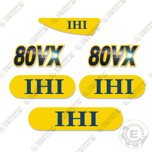 Fits IHI 80VX Decal Kit Mini Excavator 80, 80-vx, 80vx