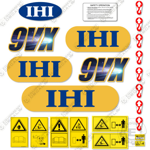 Fits IHI 9VX-3 Decal Kit Mini Excavator 9, 9v, 9vx, 9vx-3, nx