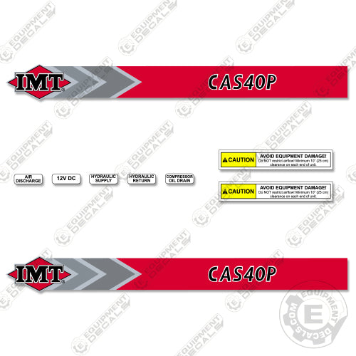 Fits IMT CAS40P Decal Kit Air Compressor 40, 40p, cas, cas40, cas40p, decal kit