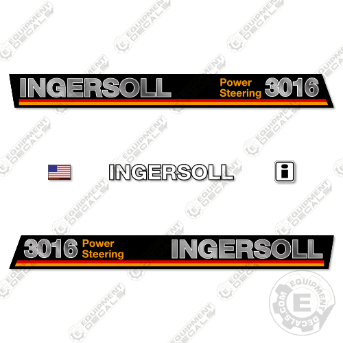 Fits Ingersoll 3016 Power Steering Decal Kit Mower decal kit