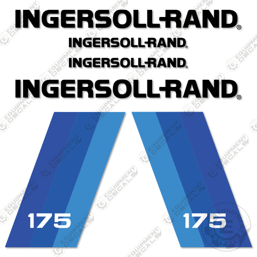 Fits Ingersoll-Rand 175 Decal Kit Compressor decal kit