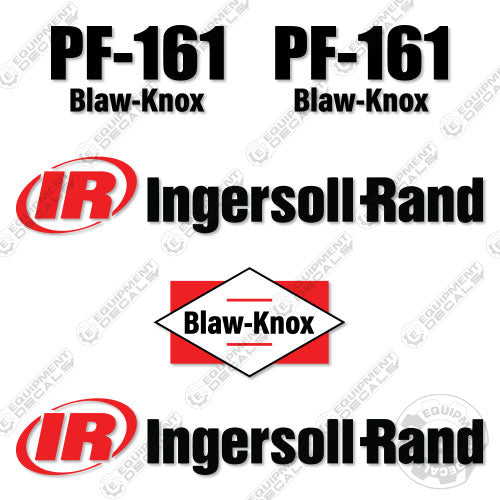 Fits Ingersoll-Rand PF-161 Decal Kit Paver 161, ingersoll, ingersoll-rand, ingersollrand, PF, pf-161, pf161, rand