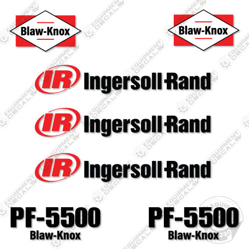 Fits Ingersoll-Rand PF-5500 Decal Kit Paver 5500, ingersoll, ingersoll-rand, ingersollrand, PF, pf-5500, pf5500, rand