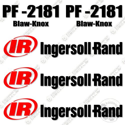 Fits Ingersoll Rand PF-2181 Decal Kit Paver 2181, decal kit, pf, pf2181, telescopic