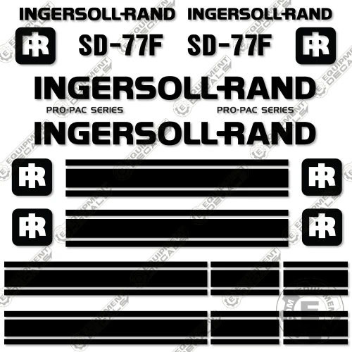 Fits Ingersoll Rand SD77F Decal Kit Roller (Pro-Pac Series) 77f, decal kit, pro-pac, propac, sd77, sd77f, telescopic