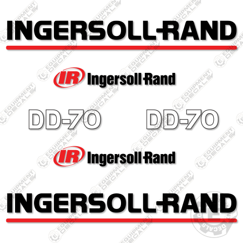 Fits Ingersoll-Rand DD-70 Decal Kit Roller 70, DD, DD-70, decal kit, ingersoll, ingersoll-rand, ingersollrand, rand