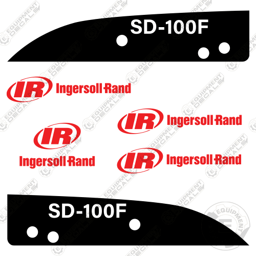 Fits Ingersoll-Rand SD-100F Decal Kit Compactor decal kit, ingersoll, ingersoll-rand, ingersollrand, rand, sd, sd-100