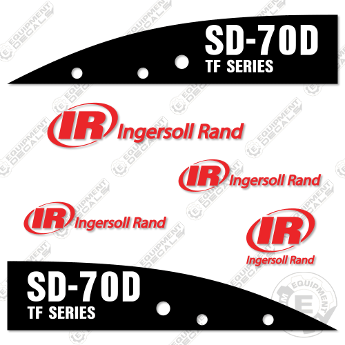 Fits Ingersoll-Rand SD-70D Decal Kit Compactor decal kit, ingersoll, ingersoll-rand, ingersollrand, rand, sd, sd-70d