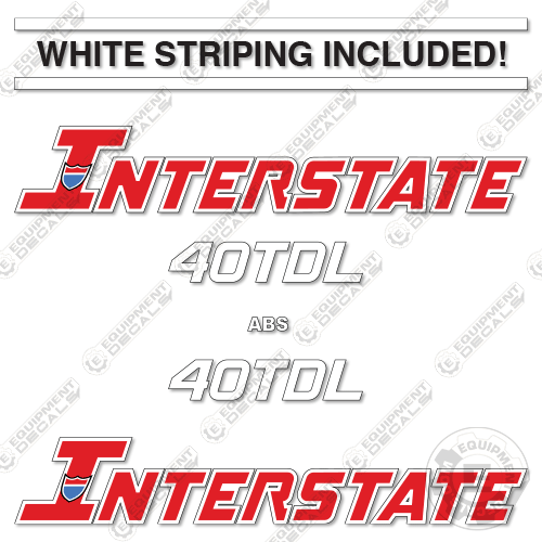 Fits Interstate 40TDL Decal Kit (Set of 2) 40, 40dtl, decal kit, dtl