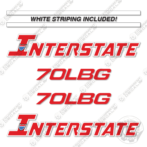 Fits Interstate 70LBG Decal Kit (Set of 2) 70, 70lbg, decal kit, lbg