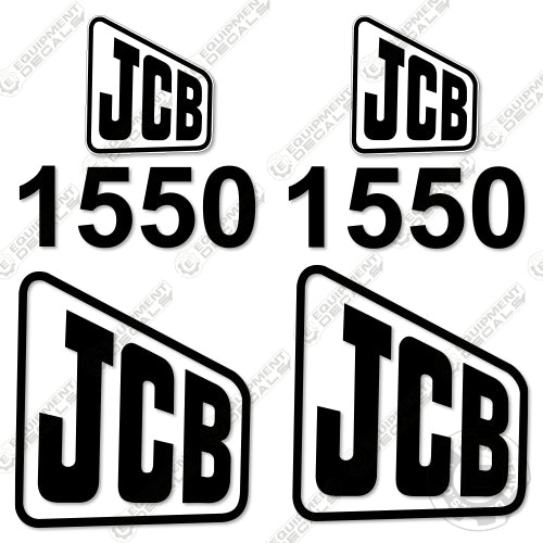 Fits JCB 1550 Decal Kit Backhoe decal kit