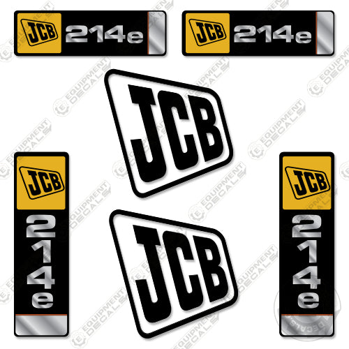 Fits JCB 214E Decal Kit Backhoe 214, decal kit