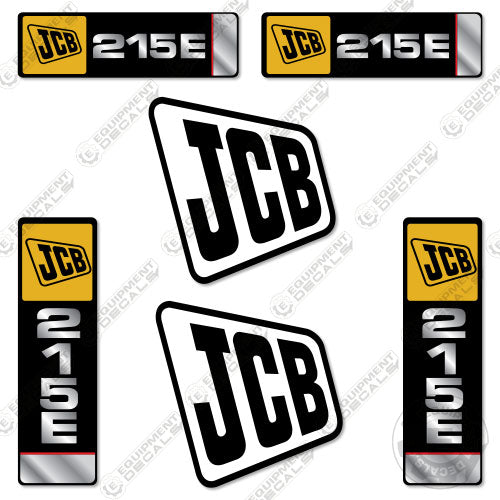 Fits JCB 215E Decal Kit Backhoe 215, 215e, decal kit