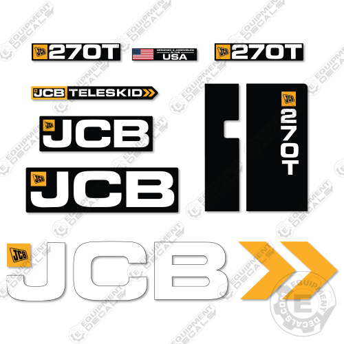 Fits JCB 270T Decal Kit Track Loader 270t, decal kit, full, fullrotation, rotation