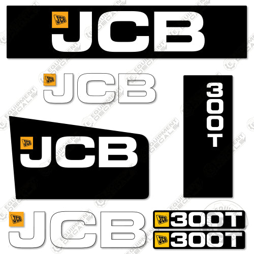 Fits JCB 300T Decal Kit Skid Steer 300, 300-t, 300t, decal kit