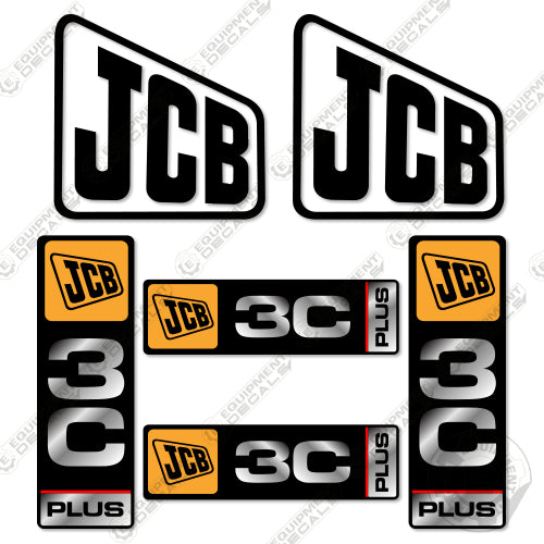 Fits JCB 3C+ Decal Kit Backhoe 3, CX, decal kit