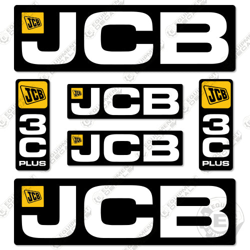 Fits JCB 3C+ Decal Kit Backhoe (New Style) 3, 3C+, 3CPLUS, decal kit