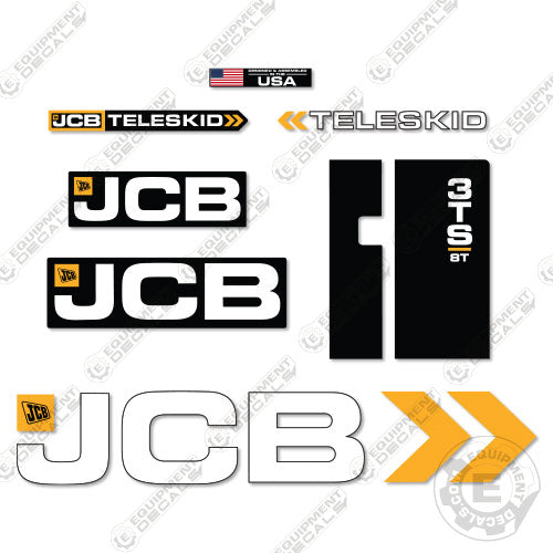 Fits JCB 3TS-8T Decal Kit Track Loader 3ts, 8t, decal kit