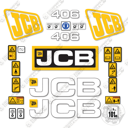 Fits JCB 406 Decal Kit Wheel Loader 406, decal kit, ht