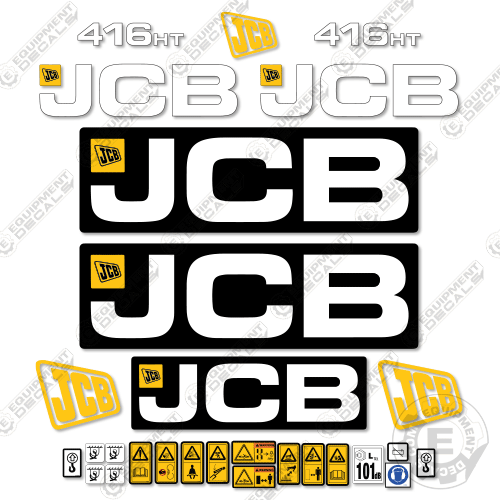 Fits JCB 416HT Decal Kit Wheel Loader 416, 416 ht, decal kit, ht