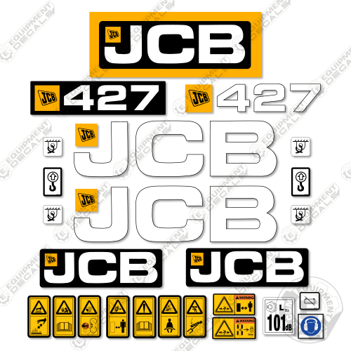 Fits JCB 427 Decal Kit Wheel Loader 427, decal kit, ht