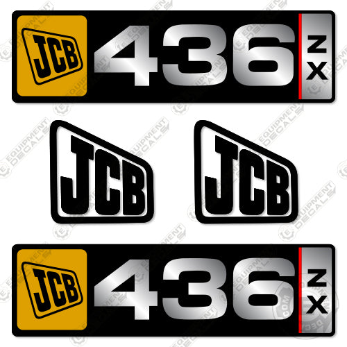 Fits JCB 436ZX Decal Kit Wheel Loader 436, 436zx, decal kit, ht