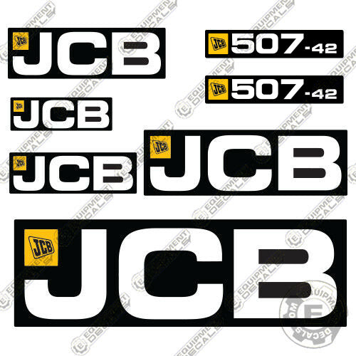 Fits JCB 507-42 Telehandler Decal Kit Loadall 42, 507, 50742, decal kit