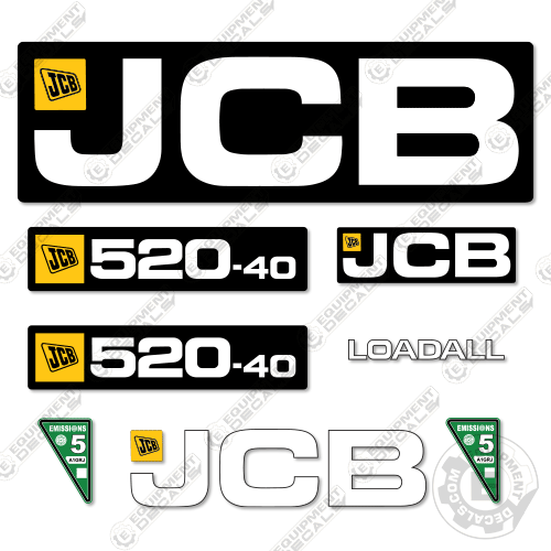 Fits JCB 520-40 Decal Kit Telehandler 40, 520, 520-40, decal kit