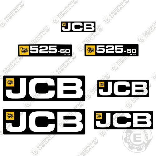 Fits JCB 525-60 Telehandler Decal Kit decal kit