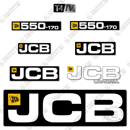 Fits JCB 550-17 Decal Kit Telehandler 170, 550, 550-170, decal kit