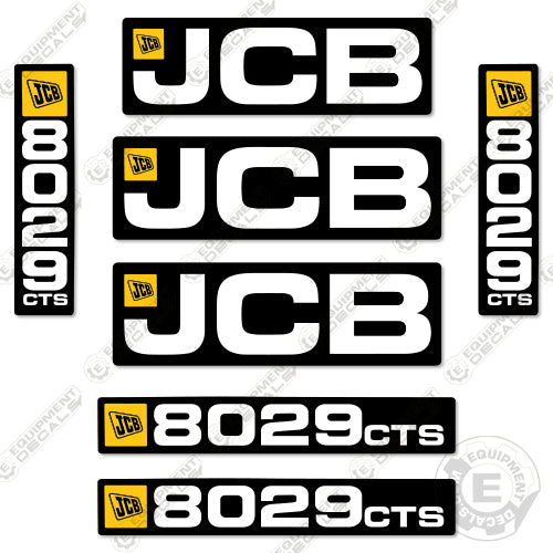 Fits JCB 8029 CTS Decal Kit Mini Excavator 8029, 8029 cts, 8029cts, decal kit