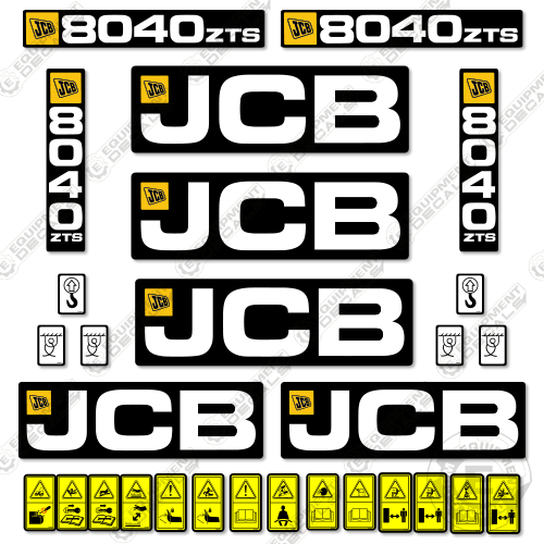 Fits JCB 8040ZTS Decal Kit Mini Excavator 8040, decal kit, full, fullrotation, rotation, zts