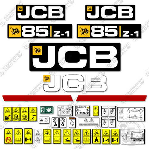 Fits JCB 85Z-1 Decal Kit Mini Excavator 85z, 85z-1, decal kit, jcb