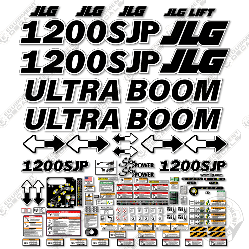 Fits JLG 1200SJP Decal Kit Boom Lift (0300201016-0300272504) 1200, 1200sjp, decal kit, ultra boom, ultraboom