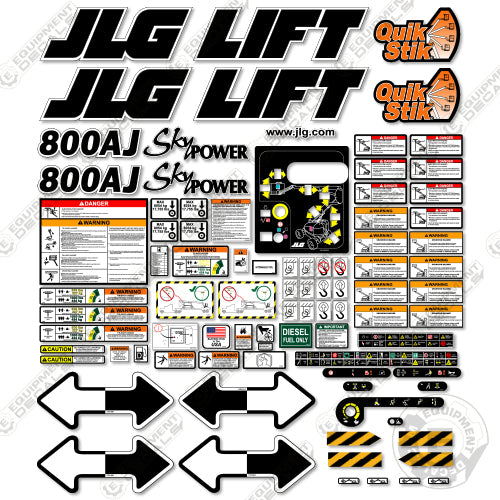 Fits JLG 800AJ Decal Kit Boom Lift 800, 800 a, 800 aj, 800a, 800aj, decal kit, power, sky, skypower