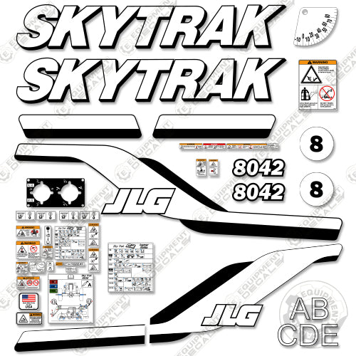 Fits JLG 8042 Decal Kit Telehandler Skytrak decal kit, fork, fork-lift, forklift, lift, telescopic