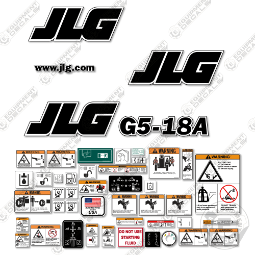 Fits JLG G5-18A Decal Kit Telehandler decal kit