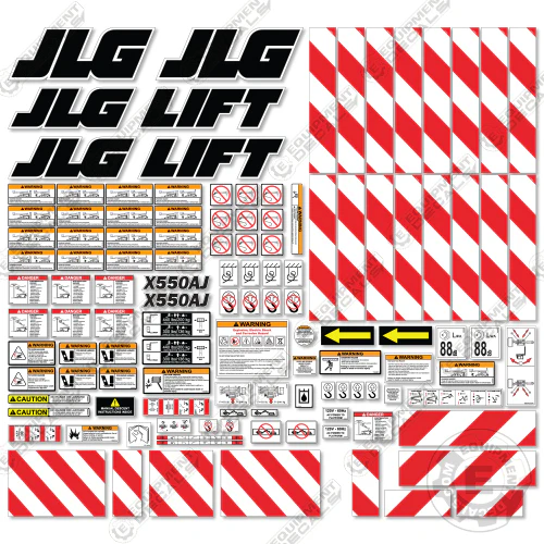 Fits JLG X550AJ Decal Kit Compact Boom Lift 550, 550aj, decal kit, x550, x550aj