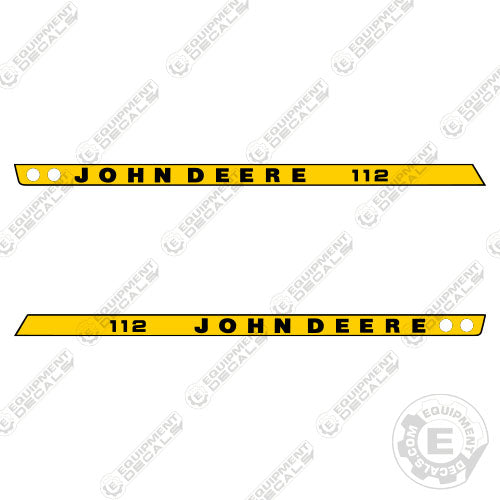 Fits John Deere 112 Riding Mower Decal Kit decal kit