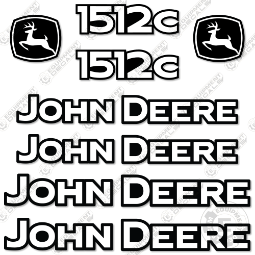 Fits John Deere 1512C Decal Kit Pull Scraper 1512, 1512c, decal kit