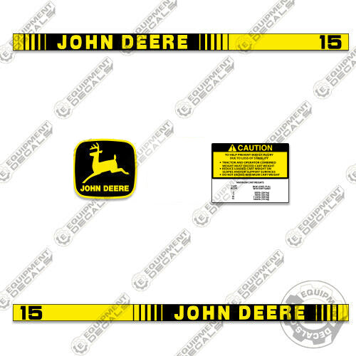 Fits John Deere 15 Decal Kit Lawn Cart 15, decal kit