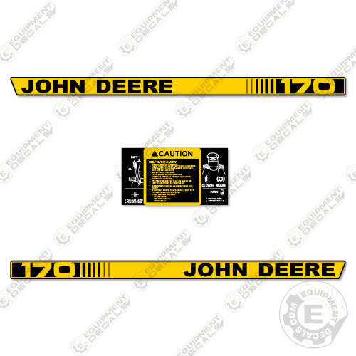 Fits John Deere 170 Decal Kit Riding Mower 170, decal kit