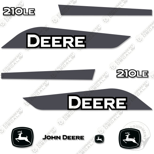 Fits John Deere 210 LE Backhoe Decal Kit 210, 210-le, decal kit, john deere