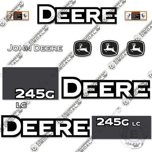 Fits John Deere 245G LC Decal Kit Excavator 245, 245g, 245g lc, 245glc, decal kit, excavator, john deere