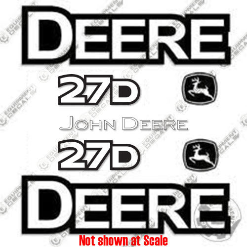 Fits John Deere 27D Excavator Decal Kit decal kit, excavator, john deere