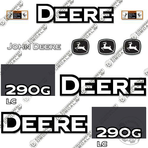 Fits John Deere 290G LC Excavator Decal Kit 290, 290g, 290g-lc, 290glc, decal kit, excavator, john deere